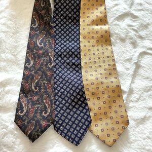 Elegant Paisley and Geometric Patterned Ties Set